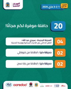 مخطط نقل مجاني لمهرجان الرياضات بالعاصمة